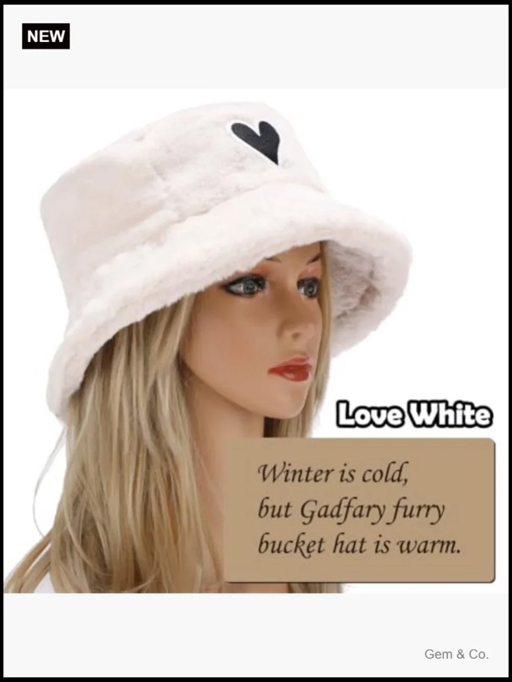 Faux Fur Bucket Hat Winter Warm Fluffy Plush Fuzzy Hat Ladies